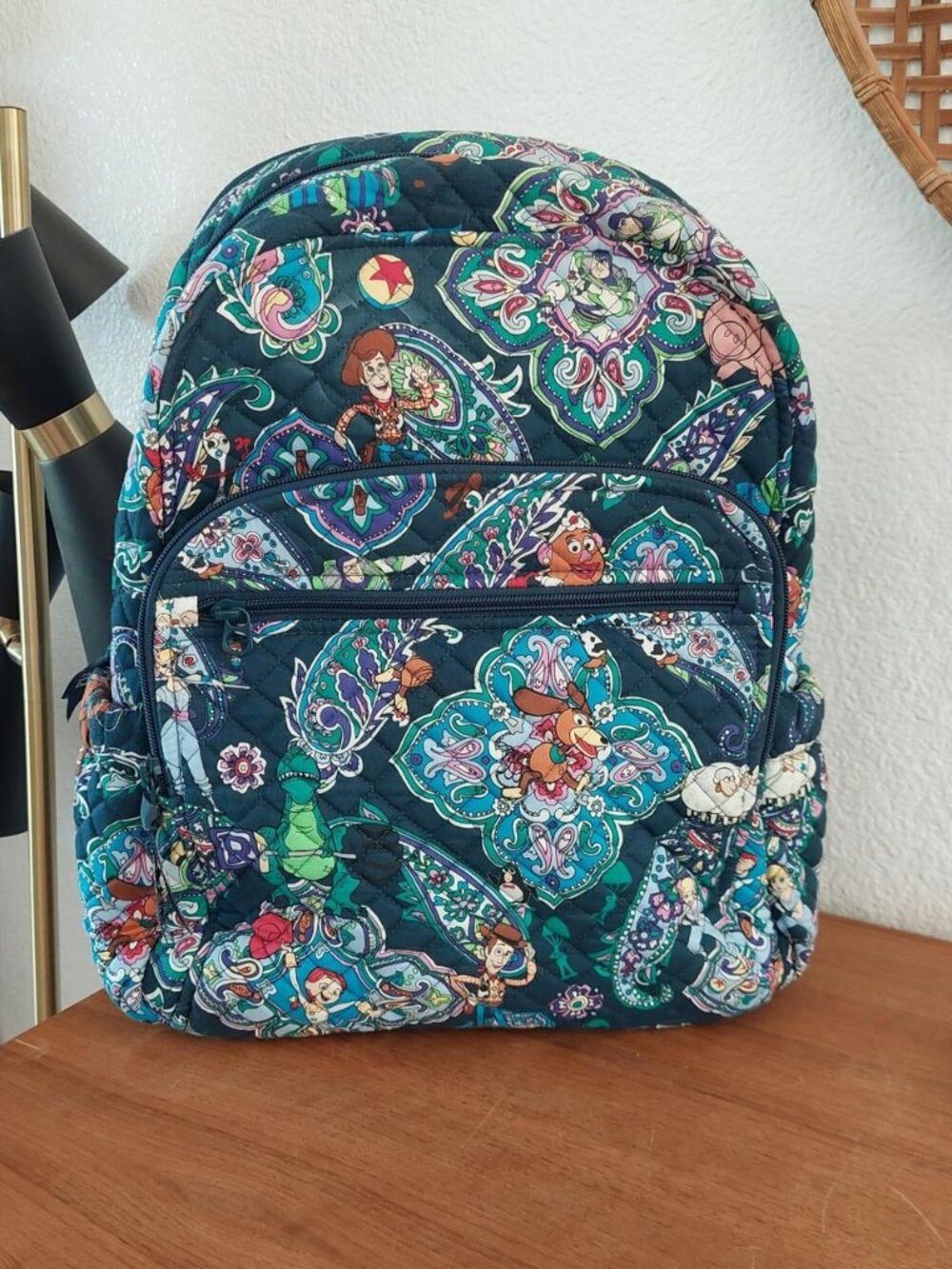 vera bradley dianey toy story blue woody buzz lightlier Pixar backpack with mult